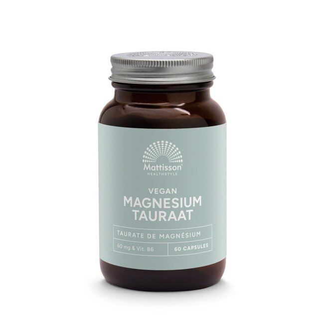Mattisson Magnesium tauraat met p-5-p 60 Vegetarische capsules
