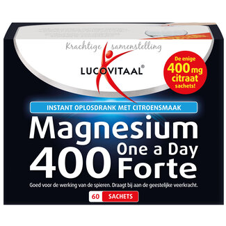 Lucovitaal Lucovitaal Magnesium citraat poeder 400mg 60 Sachets