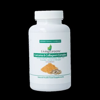 Livinggreens Livinggreens Curcuma & collageen complex 120 Tabletten