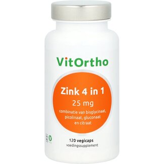 VitOrtho VitOrtho Zink 4 in 1 120 Vegetarische capsules