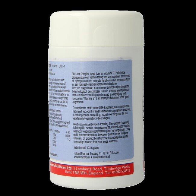 Lamberts Bio-ijzer complex 120 Tabletten