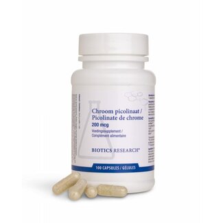Biotics Biotics Chroom picolinaat 200mcg 100 Capsules