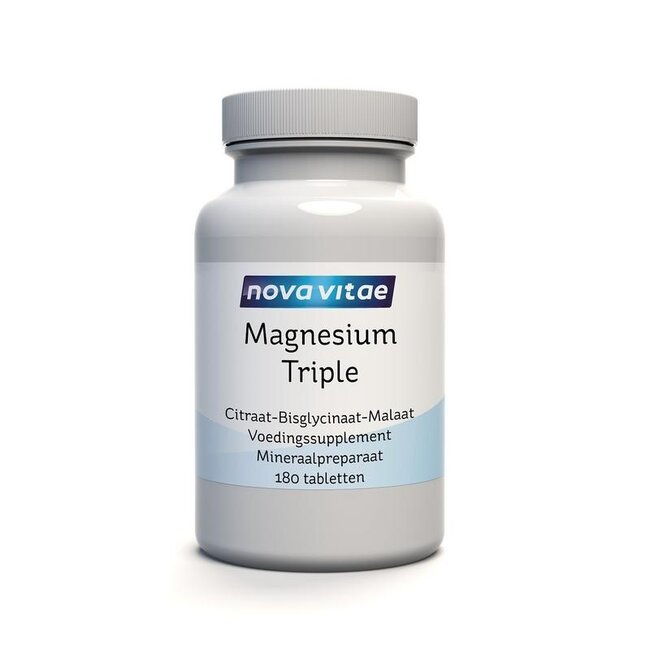 Nova Vitae Magnesium triple citraat bisglycinaat malaat 180 Tabletten