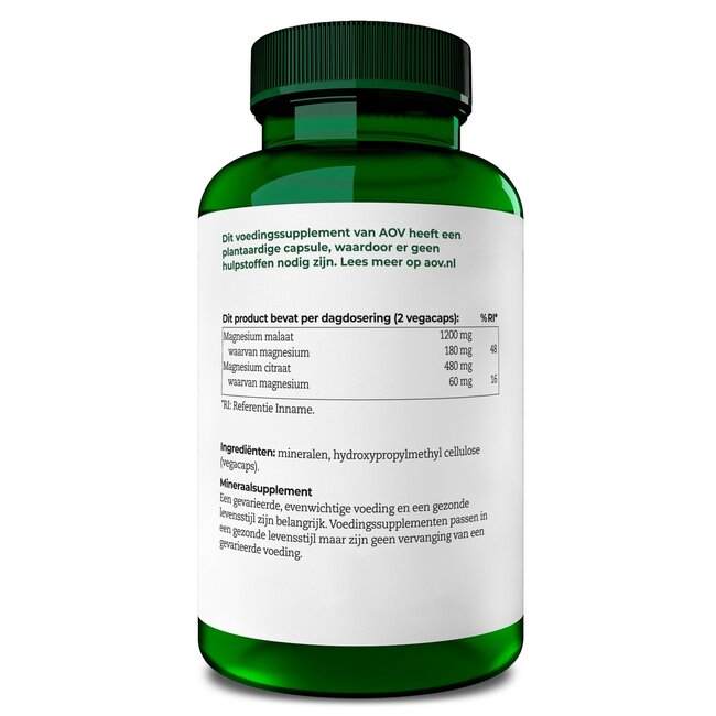 AOV 518 Magnesium malaat & citraat 90 Vegetarische capsules
