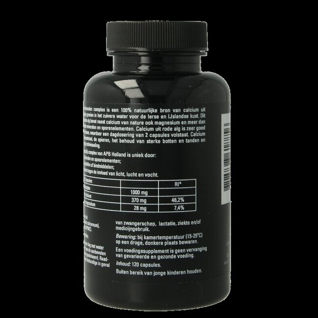 APB Holland Complexe de calcium naturel pur 500 mg 120 gélules