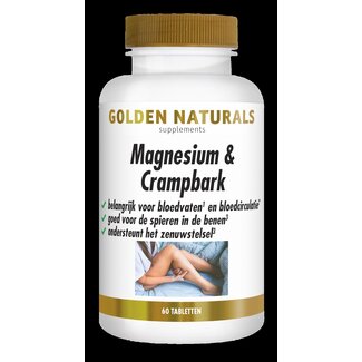 Golden Naturals Golden Naturals Magnesium & crampbark 60 Tabletten
