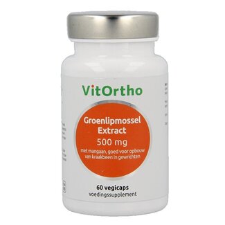 VitOrtho VitOrtho Groenlipmossel extract 500mg 60 Vegetarische capsules