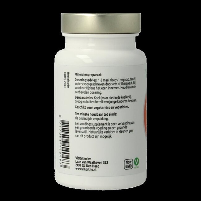 VitOrtho Zinc bisglycinate 15mg et cuivre 250mcg 60 capsules végétariennes