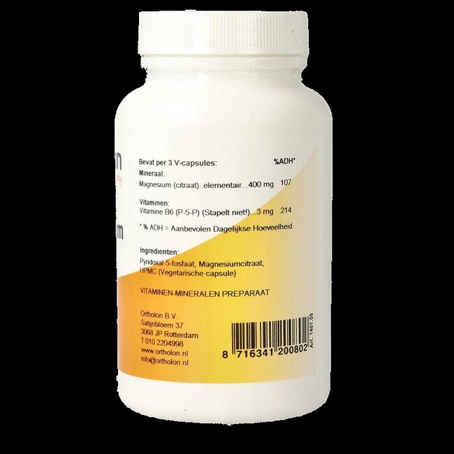 Ortholon Magnesium citraat 120 Vegetarische capsules