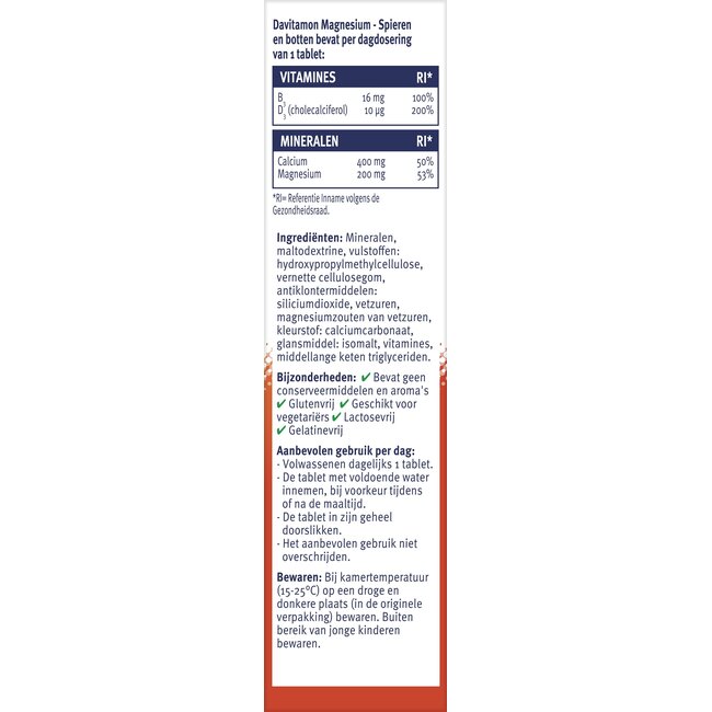 Davitamon Magnesium spieren en botten 42 Tabletten