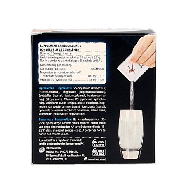 Lucovitaal Magnesium 400 forte 20 Sachets