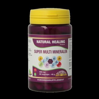 NHP NHP Super multi mineralen 650mg puur 60 Vegetarische capsules