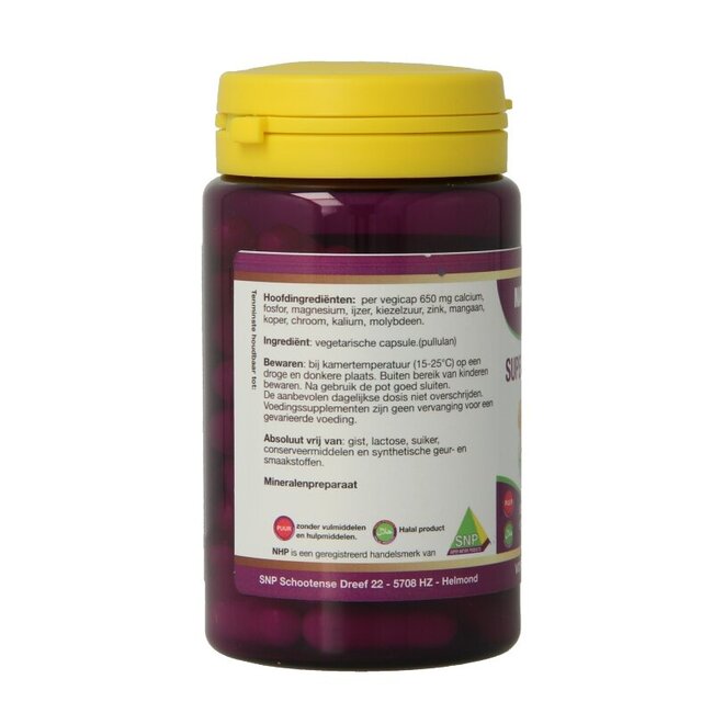 NHP Super multi minéraux 650 mg pur 60 gélules végétales