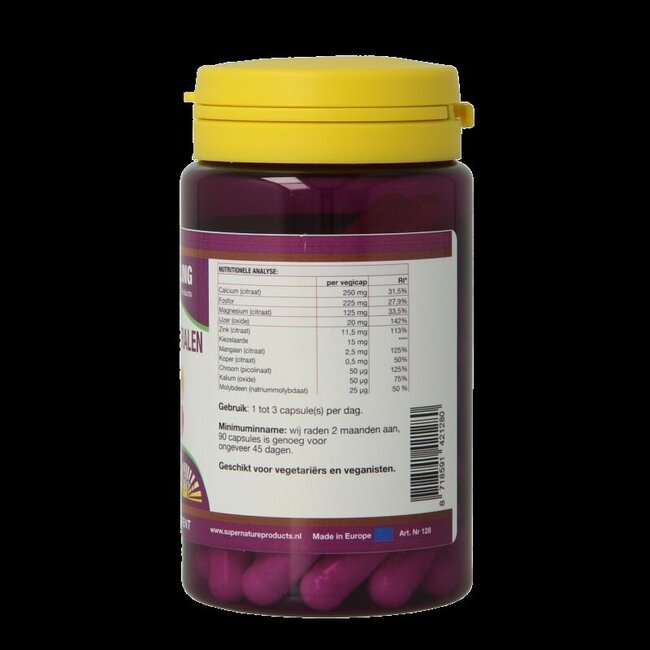 NHP Super multi mineralen 650mg puur 60 Vegetarische capsules