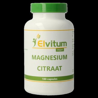 Elvitum Elvitum Magnesium citraat 180 Vegetarische capsules