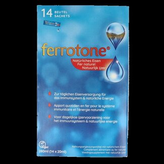 Ferrotone Ferrotone Natuurlijk ijzer 14 x 20ml  14 Stuks