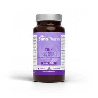 SanoPharm SanoPharm Zink 15mg & koper 1mg 60 Tabletten