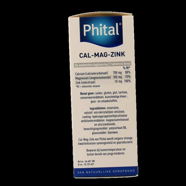 Phital Cal mag zinc 60 comprimés