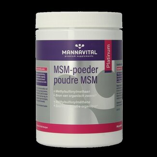 Mannavital Mannavital MSM poeder platinum 500 Gram