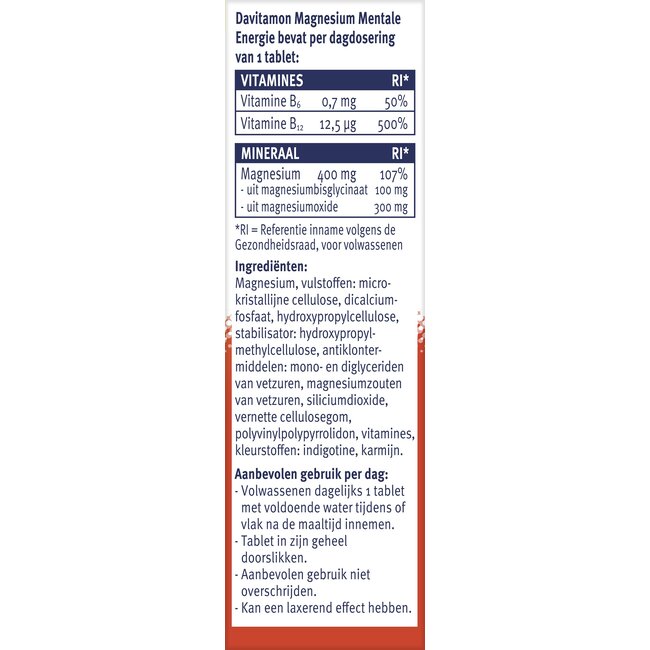 Davitamon Magnésium énergie mentale 30 Comprimés