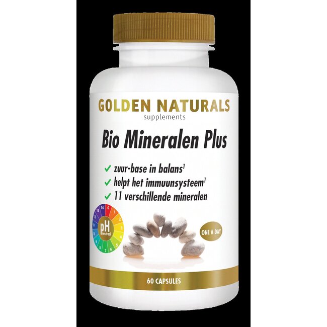 Golden Naturals Bio mineralen plus 60 Vegetarische capsules