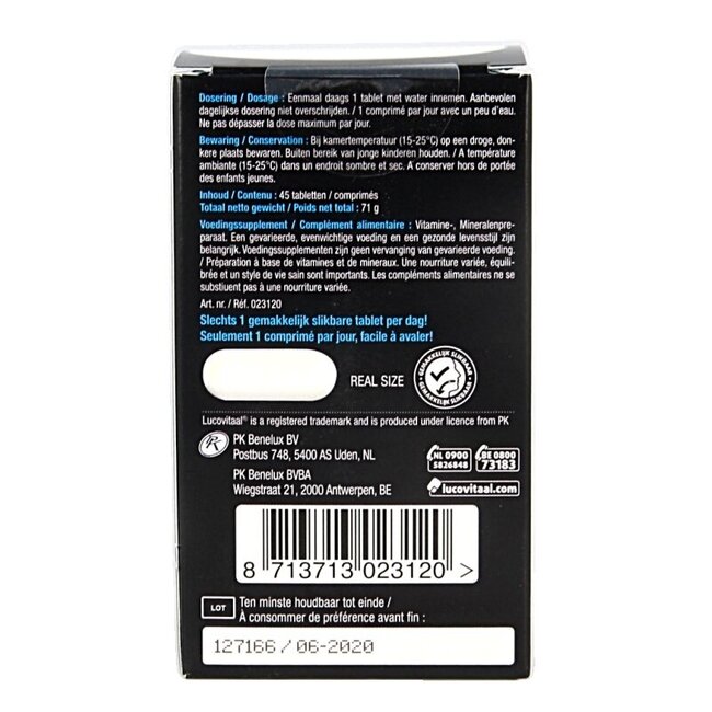 Lucovitaal Magnesium spanning stress & vermoeidheid 45 Tabletten