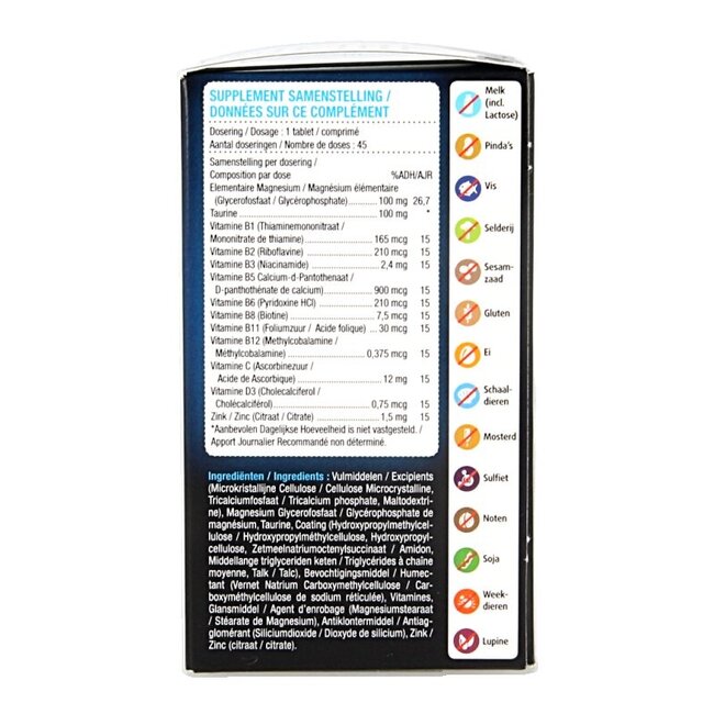 Lucovitaal Magnesium spanning stress & vermoeidheid 45 Tabletten