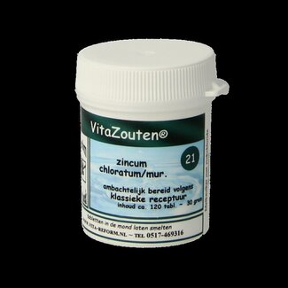 Vitazouten Vitazouten Zincum chloratum/mur. VitaZout nr.21 120 Tabletten