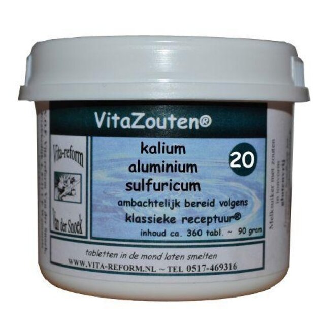Vitazouten Kalium aluminium sulfuricum VitaZout nr. 20 360 Tabletten