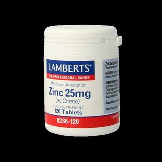 Lamberts Lamberts Zinc citrate 25mg 120 Comprimés