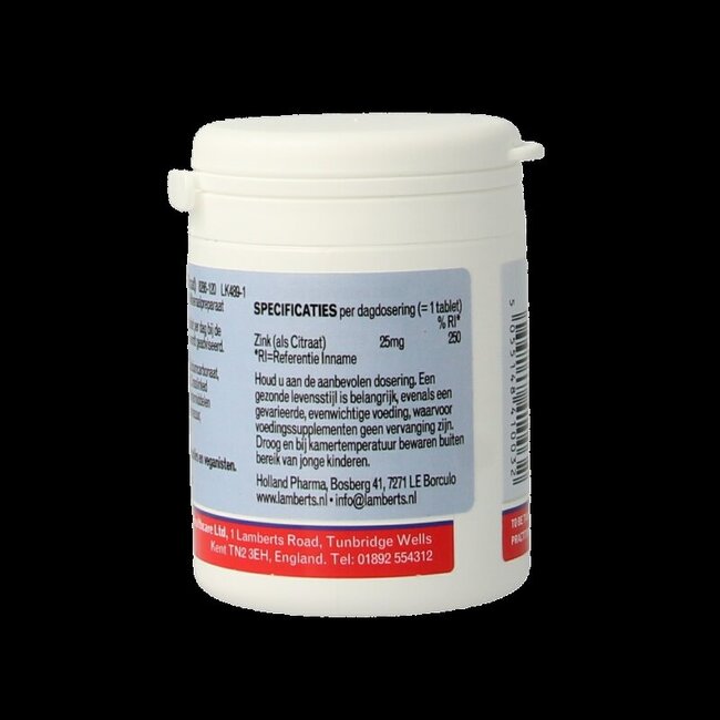 Lamberts Zink citraat 25mg 120 Tabletten