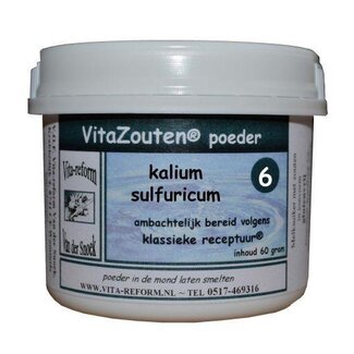 Vitazouten Vitazouten Kalium sulfuricum poeder nr. 06 60 Gram