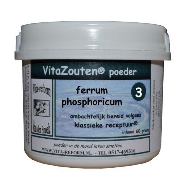 Vitazouten Ferrum phosphoricum poeder nr. 03 60 Gram