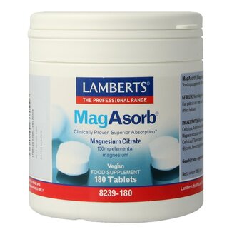 Lamberts Lamberts MagAsorb (magnesium citraat) 150mg 180 Tabletten