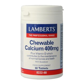 Lamberts Lamberts Calcium 400mg kauwtabletten + Vit. D en Fos 60 Kauwtabletten