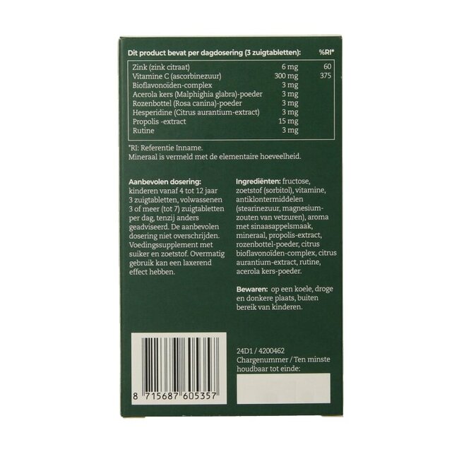 AOV 535 Zinc extra 30 comprimés à sucer