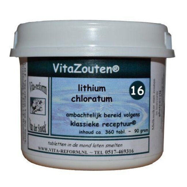 Vitazouten Lithium chloratum VitaZout nr. 16 360 Tabletten