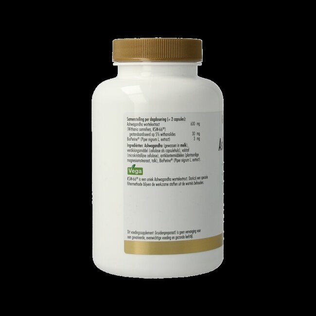 Golden Naturals Ashwagandha KSM-66 120 Vegetarische capsules