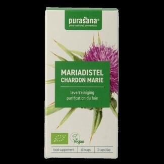 Purasana Purasana Mariadistel vegan bio 60 Vegetarische capsules