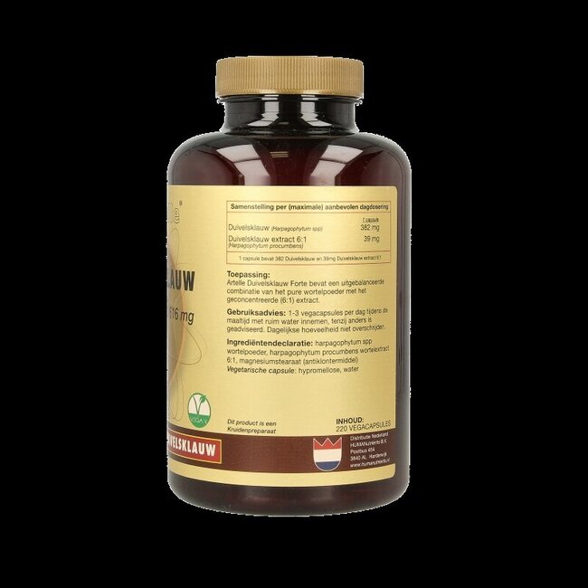 Artelle Duivelsklauw forte 616mg 220 Vegetarische capsules