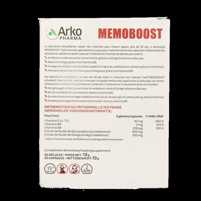 Arkopharma Memoboost 30 Capsules