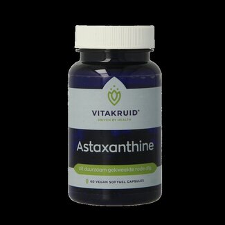 Vitakruid Vitakruid Astaxanthine Astapure 4mg duurzaam gekweekte alg 60 Vegetarische capsules