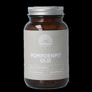 Mattisson Mattisson Pompoenpitolie met vitamine E 1000mg 60 Capsules