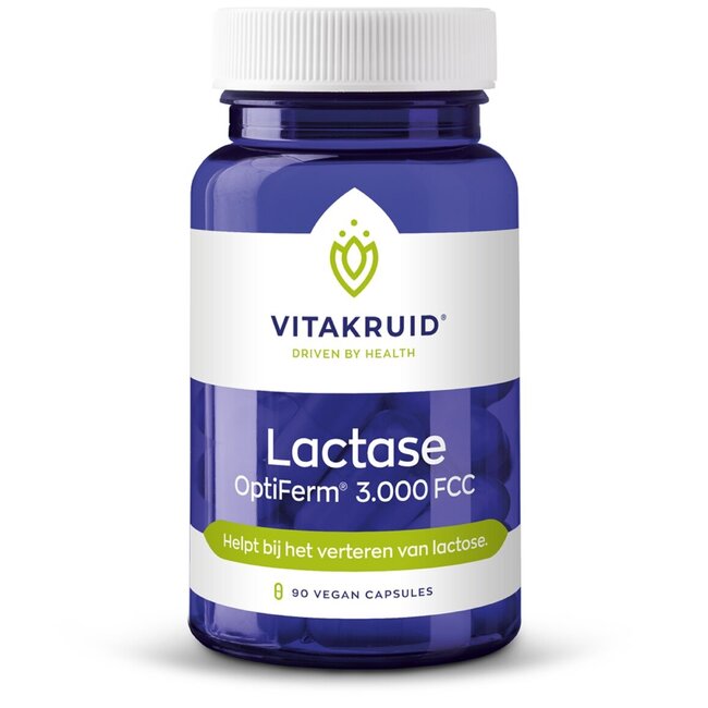 Vitakruid Lactase enzym OptiFerm 3.000 FCC 90 Vegetarische capsules