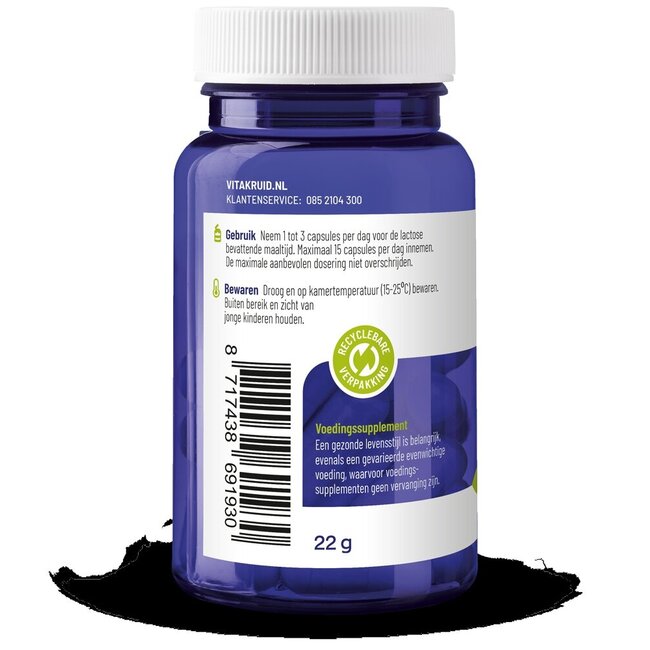 Vitakruid Lactase enzym OptiFerm 3.000 FCC 90 Vegetarische capsules