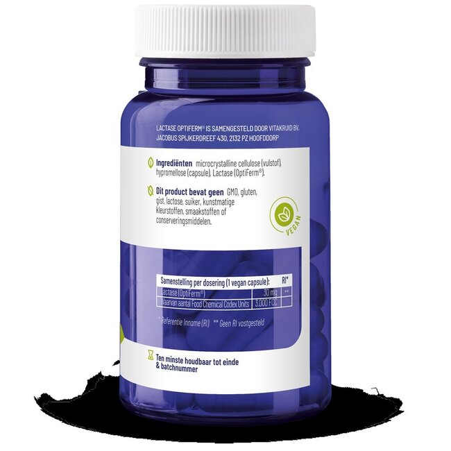 Vitakruid Lactase enzym OptiFerm 3.000 FCC 90 Vegetarische capsules