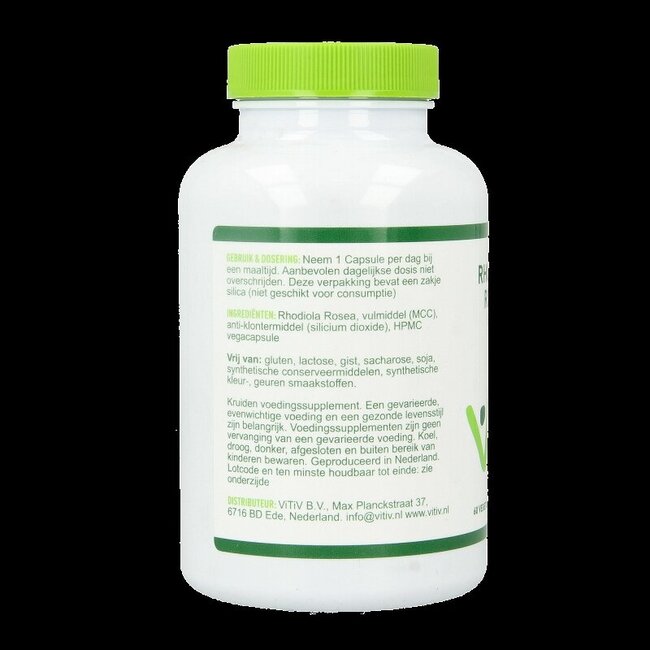 Vitiv Rhodiola rosea 500mg 60 Vegetarische capsules