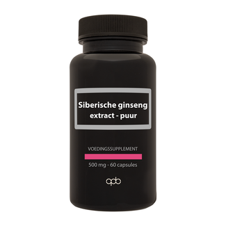 APB Holland APB Holland Siberische ginseng extract puur 500mg 60 Vegetarische capsules