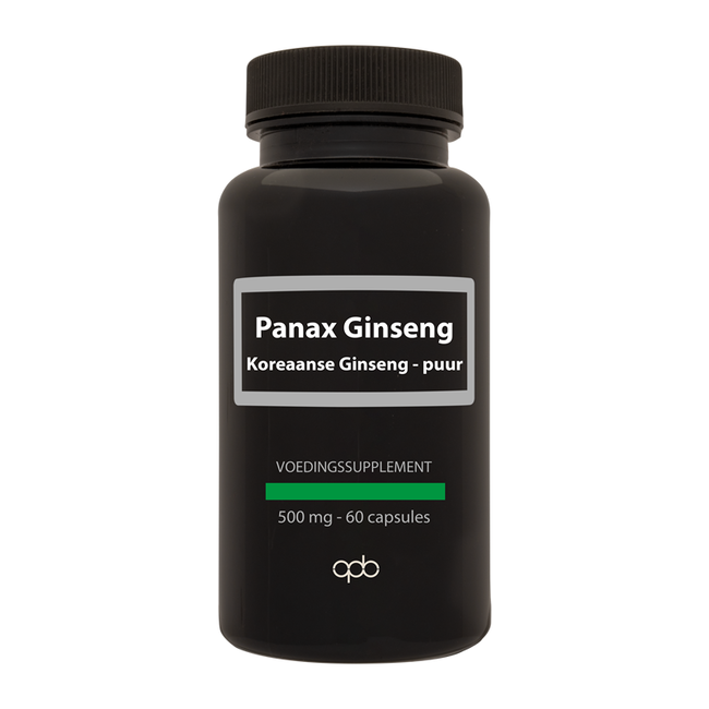 APB Holland Koreaanse ginseng puur 500mg 60 Vegetarische capsules