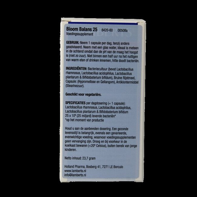 Lamberts Équilibre du Microbiote 25 60 Gélules